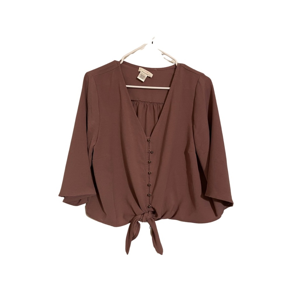 Front tie blouse